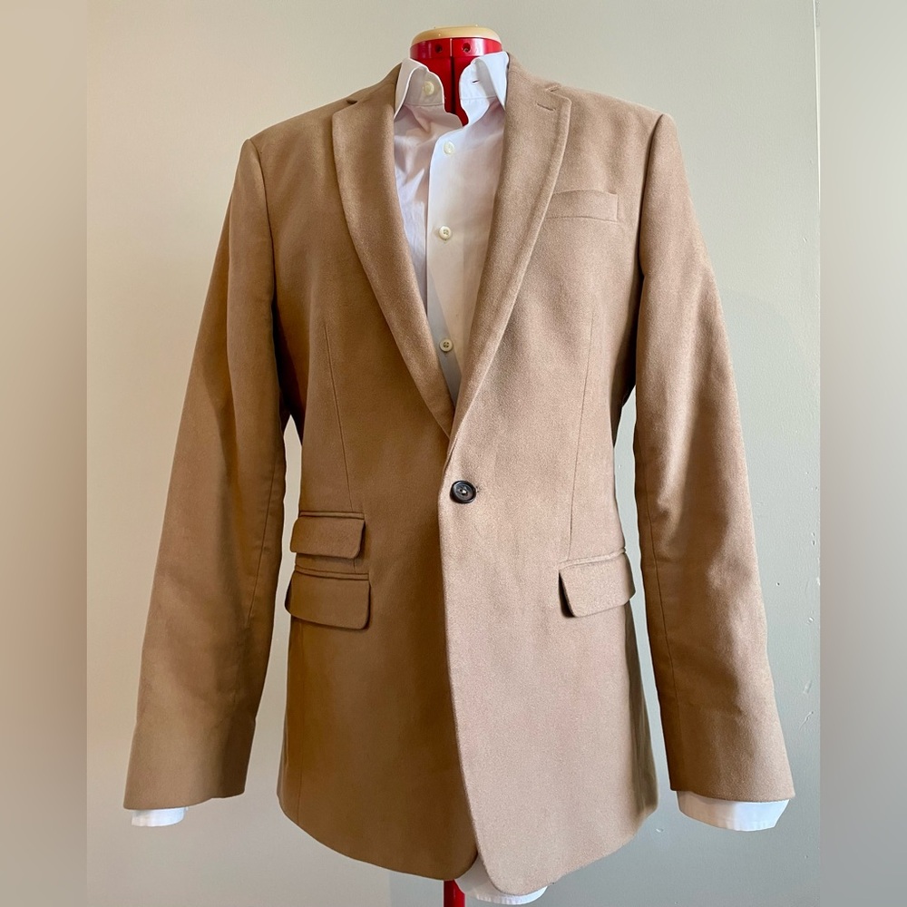 Banana Republic Camel Blazer %100 Cotton (Moleskin) Sz.40R Tailored fit